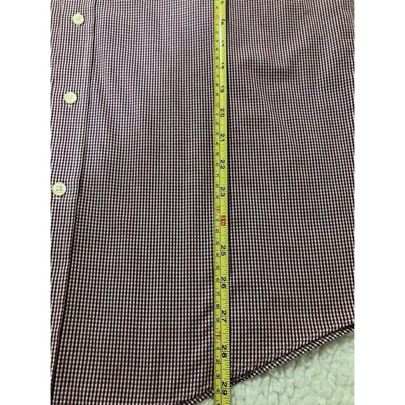 Nautica Shirt Mens 15.5 34/35 Red Gingham Plaid Button Down - Picture 6 of 9